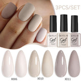 3pcs 7ml Color Gel Polish Set Gel Nail Polish LILYCUTE 06 