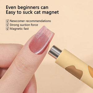 Cylindrical Magnetic Stick Cute Cat Paw Handle White Tools & Accessories No Brand 