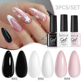 3pcs 7ml Color Gel Polish Set Gel Nail Polish LILYCUTE 40 