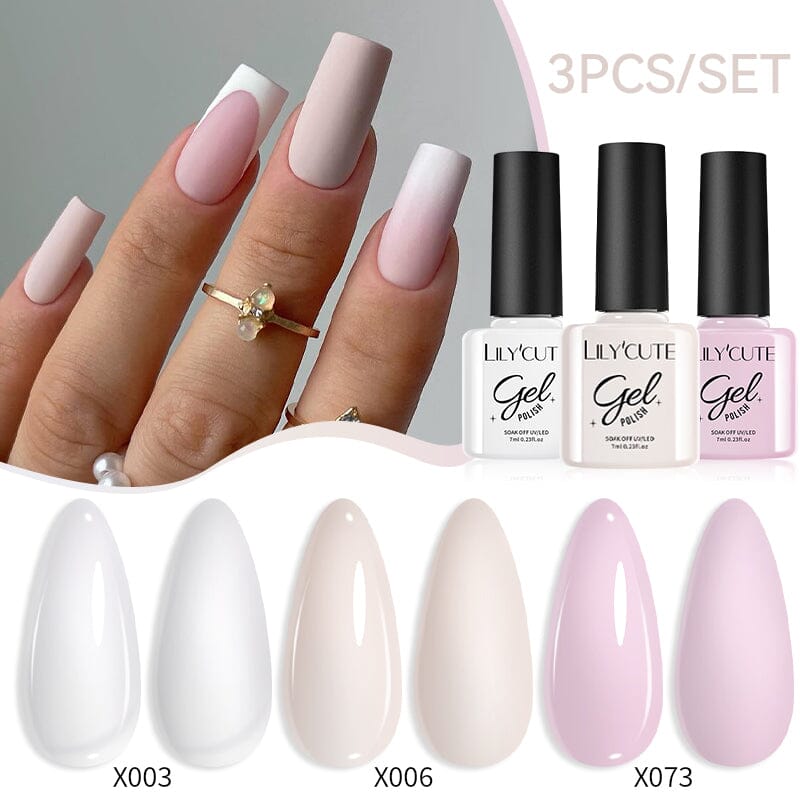 3pcs 7ml Color Gel Polish Set Gel Nail Polish LILYCUTE 41 