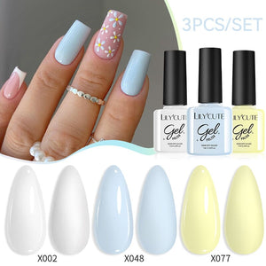 3pcs 7ml Color Gel Polish Set Gel Nail Polish LILYCUTE 43 