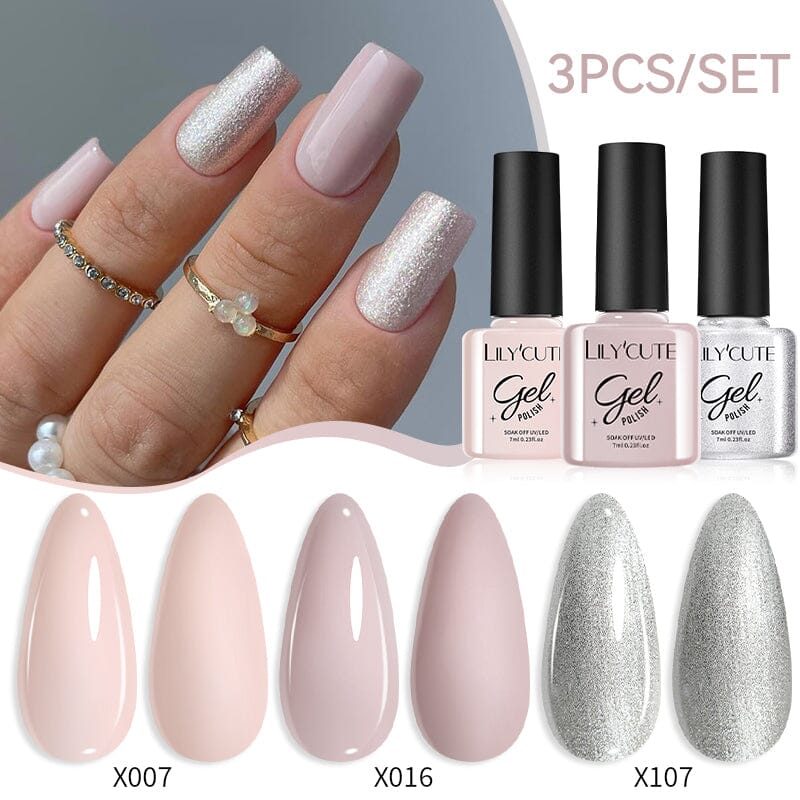 3pcs 7ml Color Gel Polish Set Gel Nail Polish LILYCUTE 45 