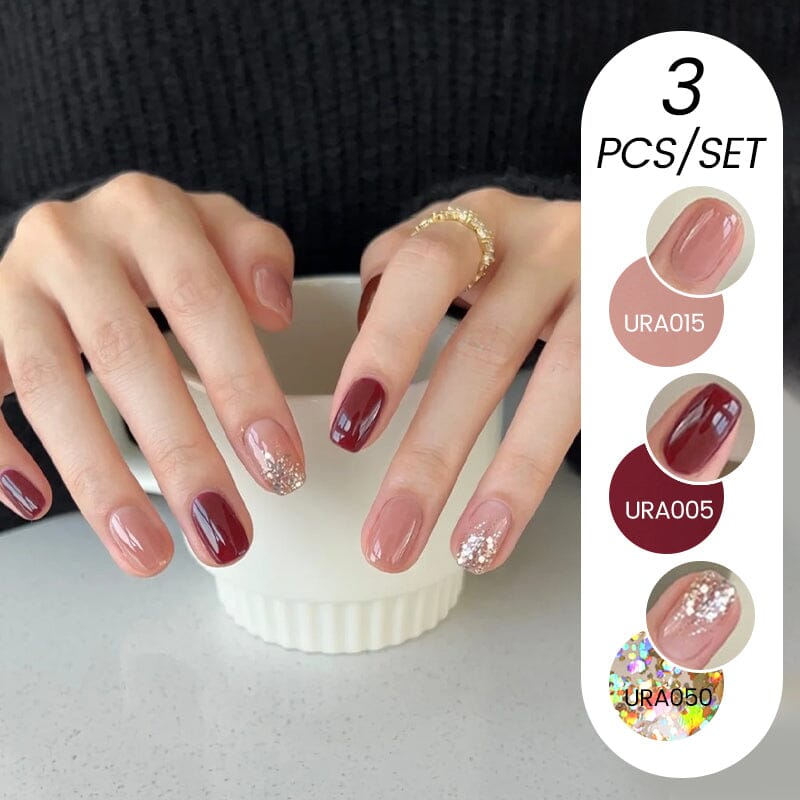 3pcs Color Gel Set 15ml Gel Nail Polish UR SUGAR 10 