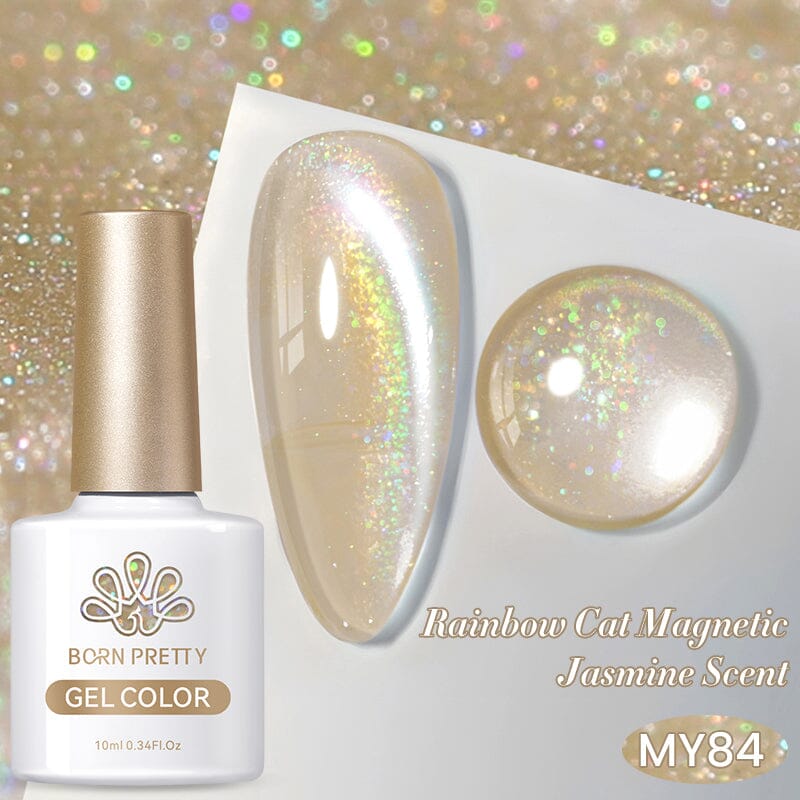 Rainbow Water Light Cat Magnetic Gel MY84 Jasmine Scent 10ml Gel Nail Polish BORN PRETTY 