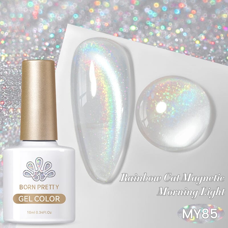 Rainbow Water Light Cat Magnetic Gel MY85 Morning Light 10ml Gel Nail Polish BORN PRETTY 