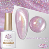 Rainbow Water Light Cat Magnetic Gel MY89 Rose 10ml Gel Nail Polish BORN PRETTY 