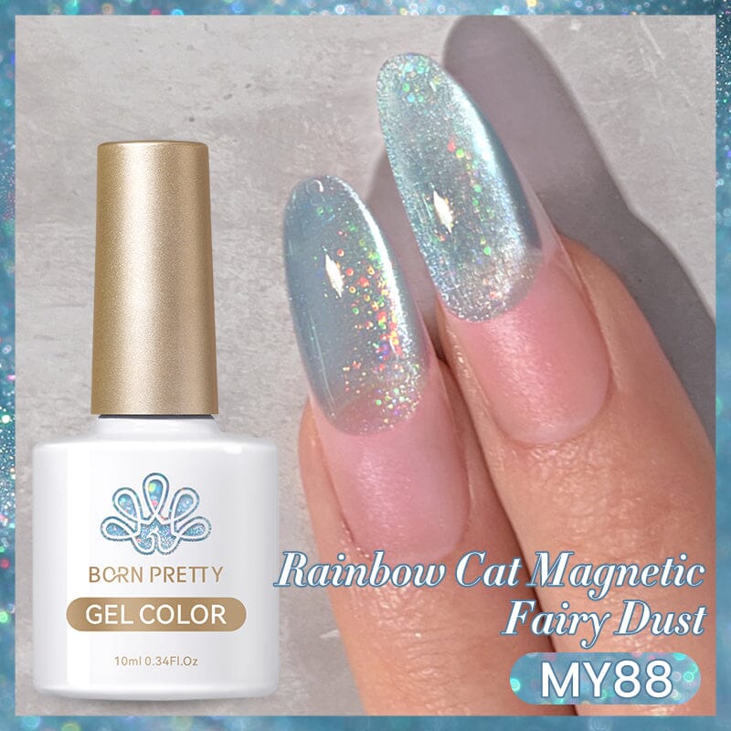Water Light Rainbow Cat Magnetic Gel Polish MY84-MY89 10ml Gel Nail Polish BORN PRETTY MY88 