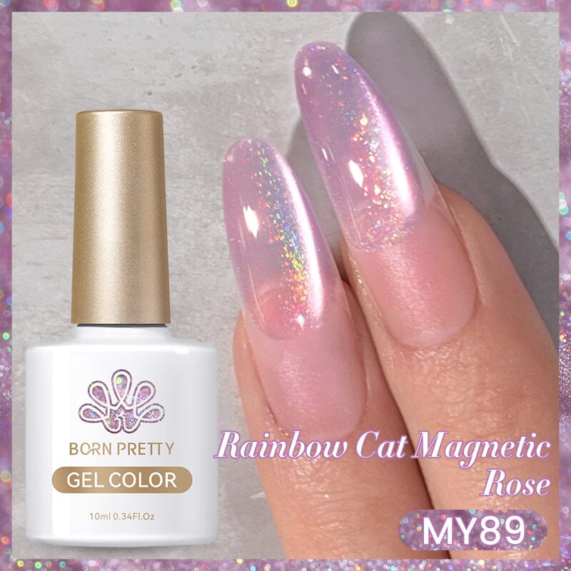 Water Light Rainbow Cat Magnetic Gel Polish MY84-MY89 10ml Gel Nail Polish BORN PRETTY MY89 