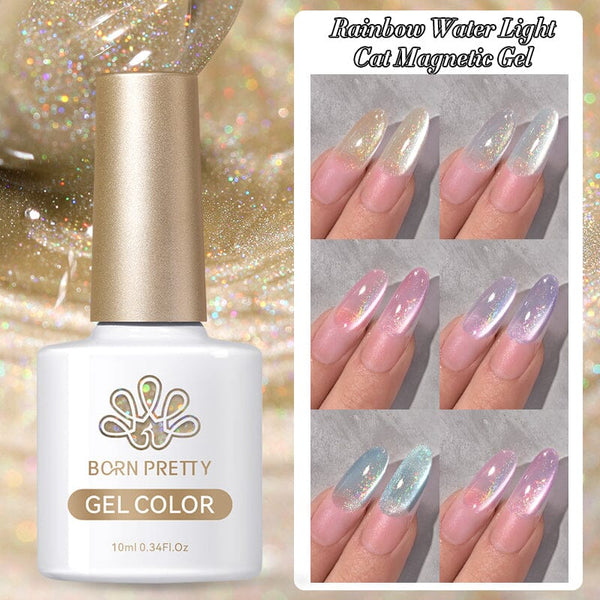 Water Light Rainbow Cat Magnetic Gel Polish MY84-MY89 10ml Gel Nail Polish BORN PRETTY 
