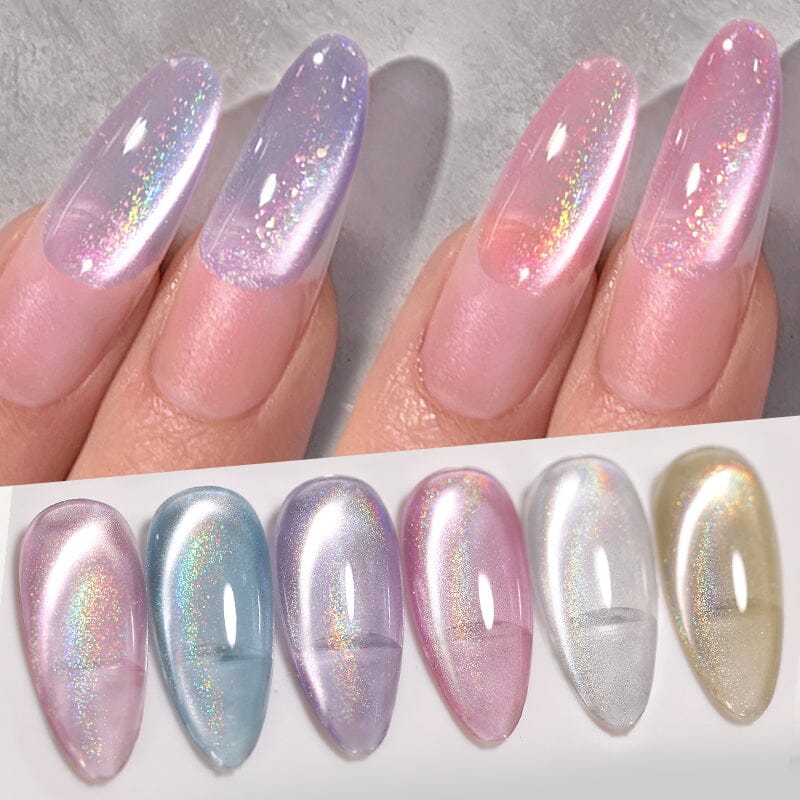 Water Light Rainbow Cat Magnetic Gel Polish MY84-MY89 10ml Gel Nail Polish BORN PRETTY 6 Colors with Magnetic Stick 