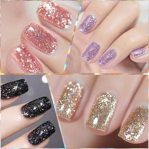 6 Colors Glitter Reflective Gel T07 Dream Star 7ml Gel Nail Polish BORN PRETTY 