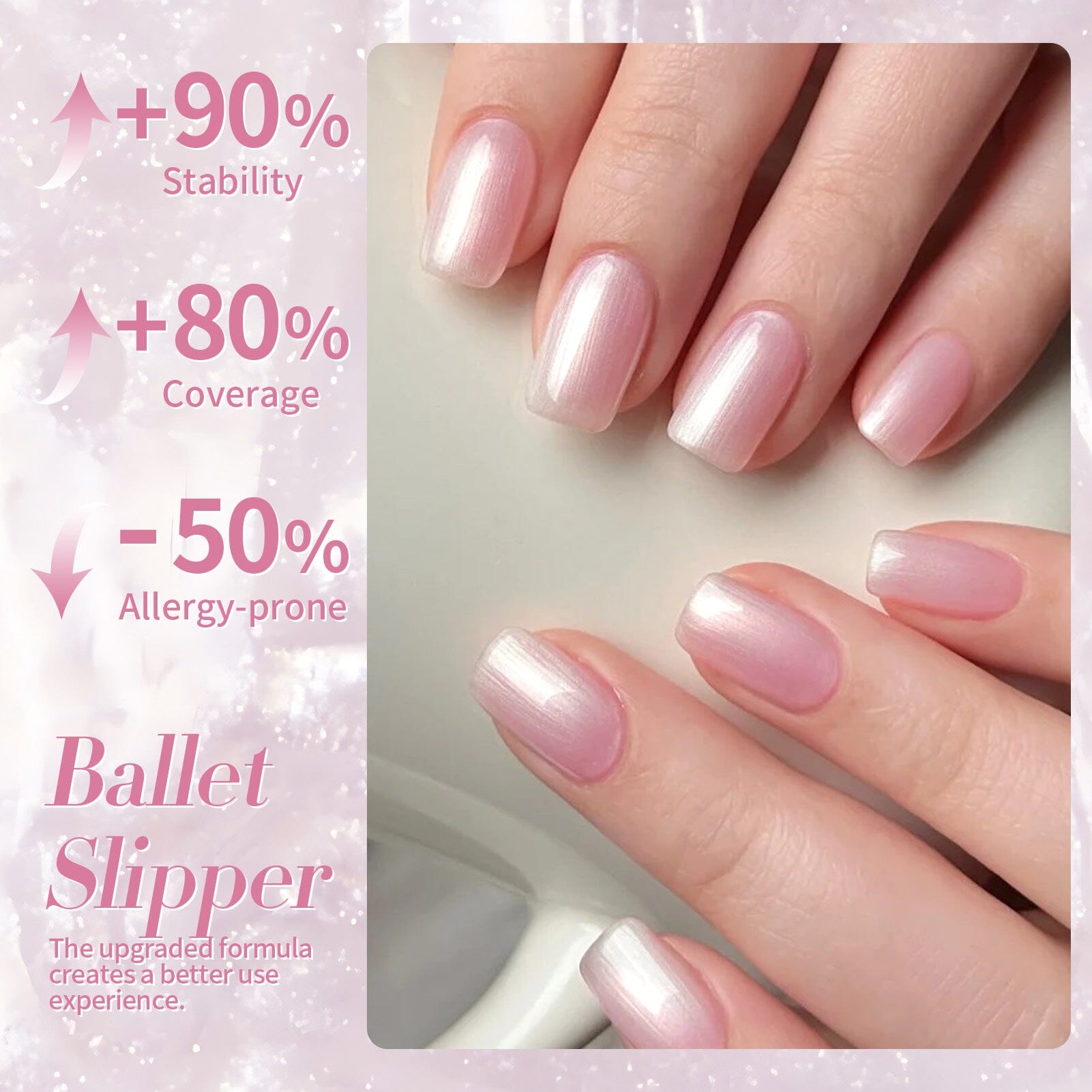 Shimmer Pearl Gel Polish Ballet Slipper 15ml Gel Nail Polish BORN PRETTY 