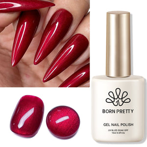 Shimmer Pearl Gel Polish Scarlet Ruby 15ml Gel Nail Polish BORN PRETTY 