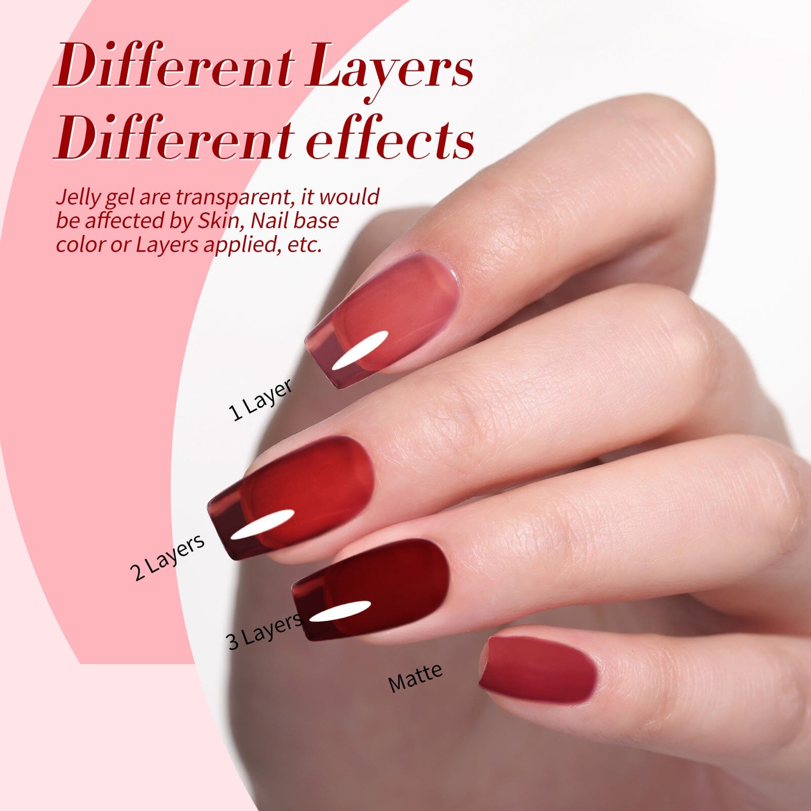 4 Colors Ruby Rose Jelly Gel Polish Set 7ml Gel Nail Polish BORN PRETTY 
