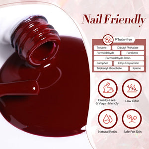 6 Colors Berry Wine Series Gel Polish Set 7ml Gel Nail Polish BORN PRETTY 