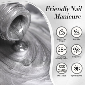 Moonlight Cat Magnetic Gel - Gray 15ml Gel Nail Polish BORN PRETTY 
