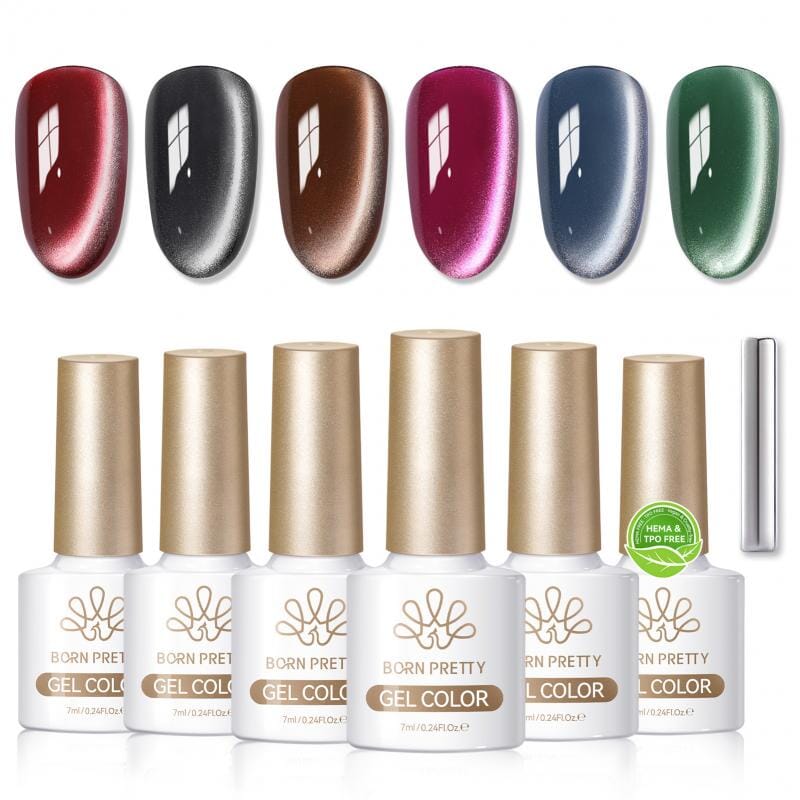6 Colors Retro Cat Magnetic Gel M22 Dark Romance 7ml HEMA/TPO FREE Gel Nail Polish BORN PRETTY 