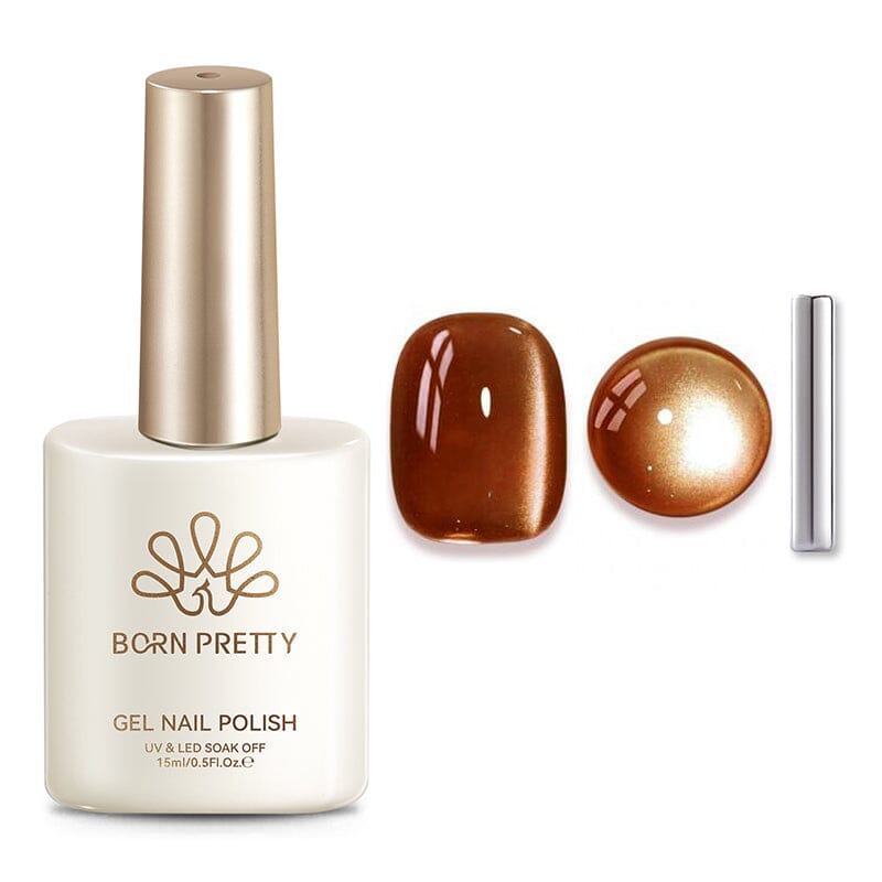 Glass Cat Magnetic Gel MY79 Caramel 15ml Gel Nail Polish BORN PRETTY 