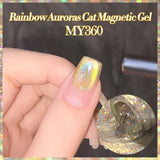 Auroras Cat Magnetic Gel MY360 Rainbow Candy 10ml HEMA/TPO FREE Gel Nail Polish BORN PRETTY 