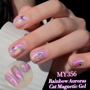 Auroras Cat Magnetic Gel Rainbow Candy 10ml HEMA/TPO FREE Gel Nail Polish BORN PRETTY 