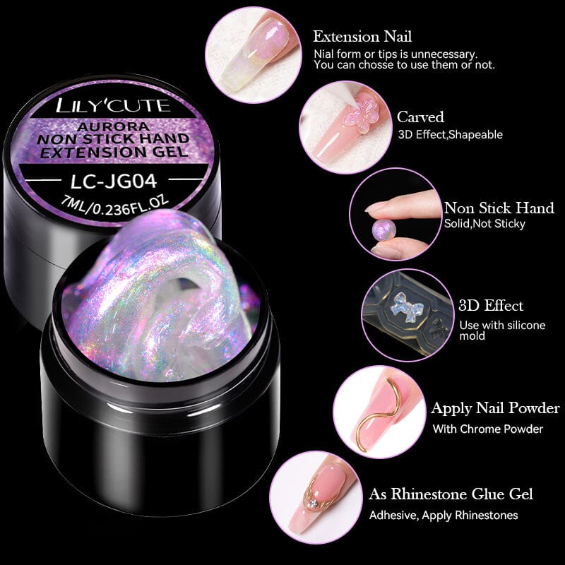 Aurora Non Stick Hand Extension Gel 7ml Extension Nail Gel LILYCUTE 