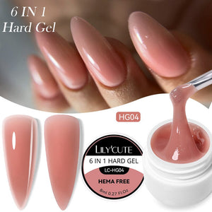 6 in 1 Hard Gel 8ml Extension Nail Gel LILYCUTE LC-HG04 