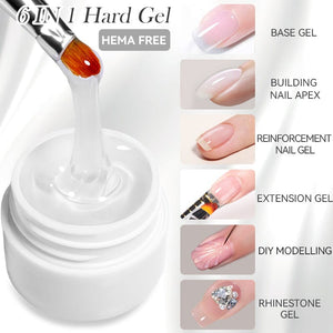 6 in 1 Hard Gel 8ml Extension Nail Gel LILYCUTE 