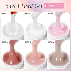 6 in 1 Hard Gel 8ml Extension Nail Gel LILYCUTE 