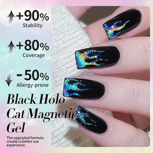 Black Iridescent Cat Magnetic Gel Polish 15ml Gel Nail Polish BORN PRETTY 