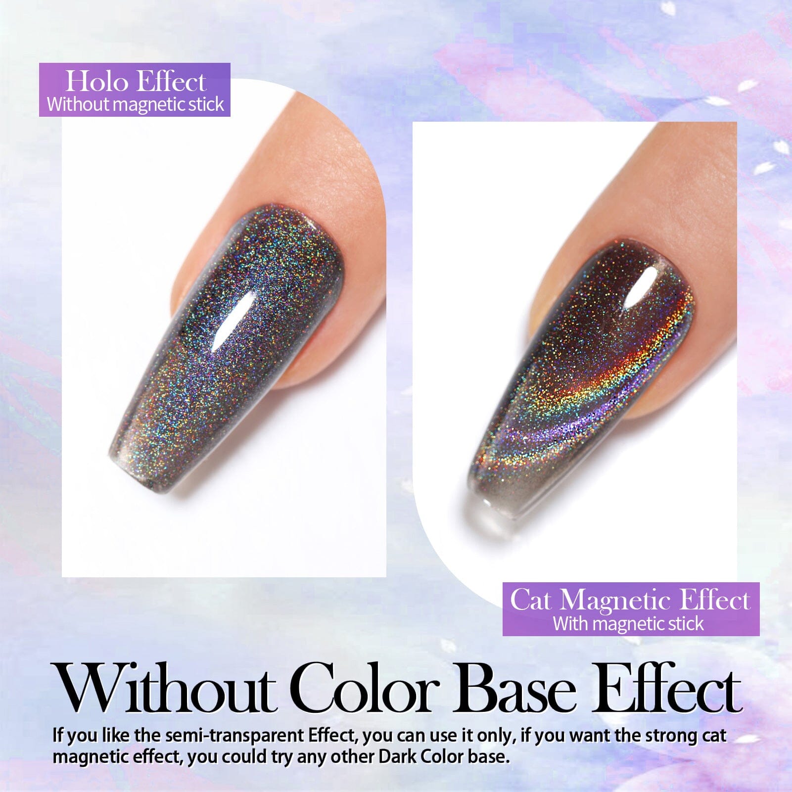 Black Iridescent Cat Magnetic Gel Polish 15ml Gel Nail Polish BORN PRETTY 