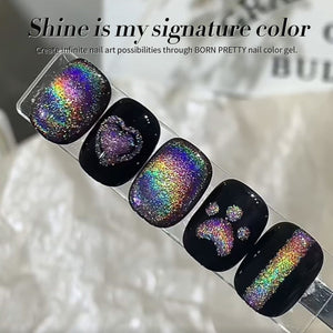 Black Iridescent Cat Magnetic Gel Polish 15ml Gel Nail Polish BORN PRETTY 