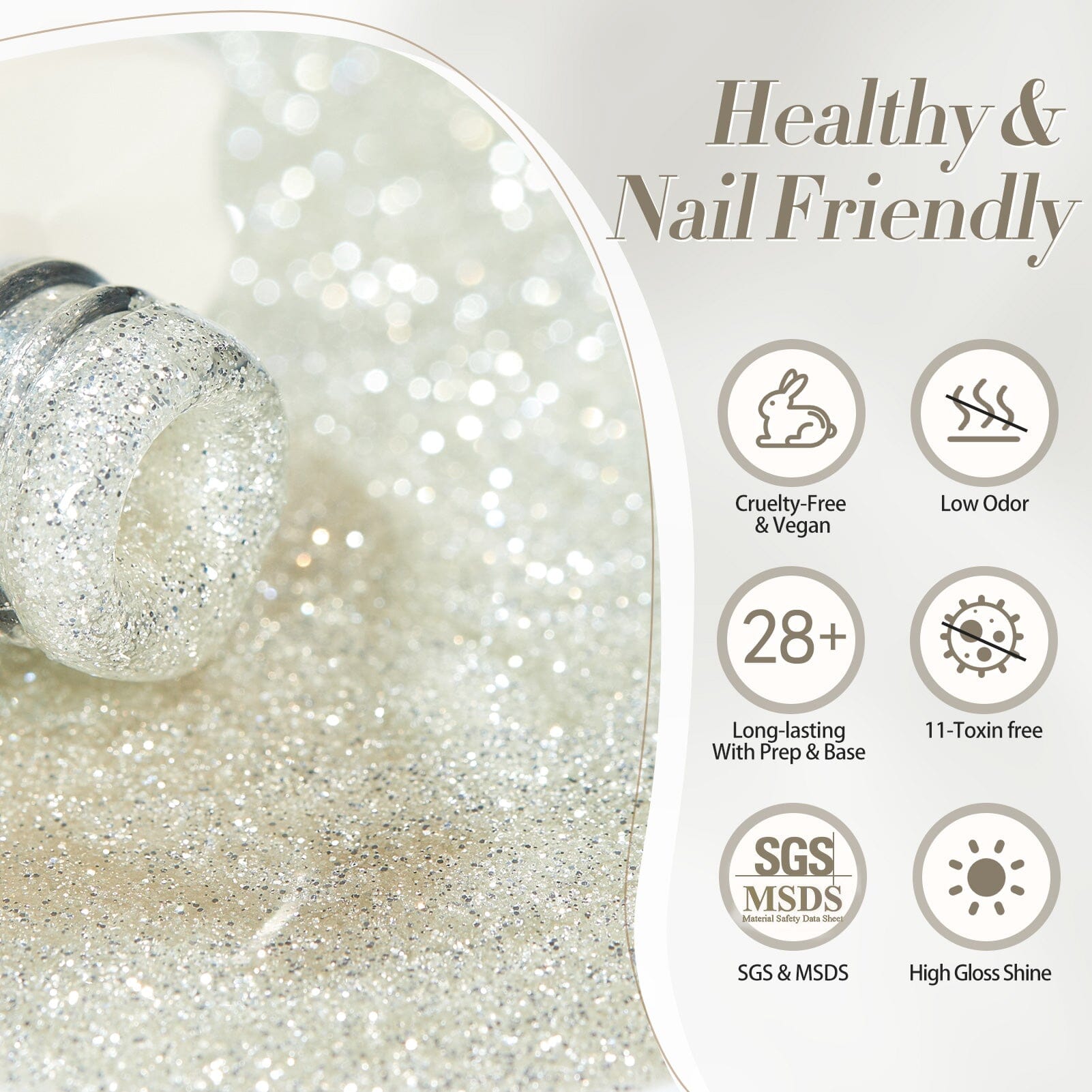 Diamonds Glitter Sequins Gel Polish 15ml Gel Nail Polish BORN PRETTY 