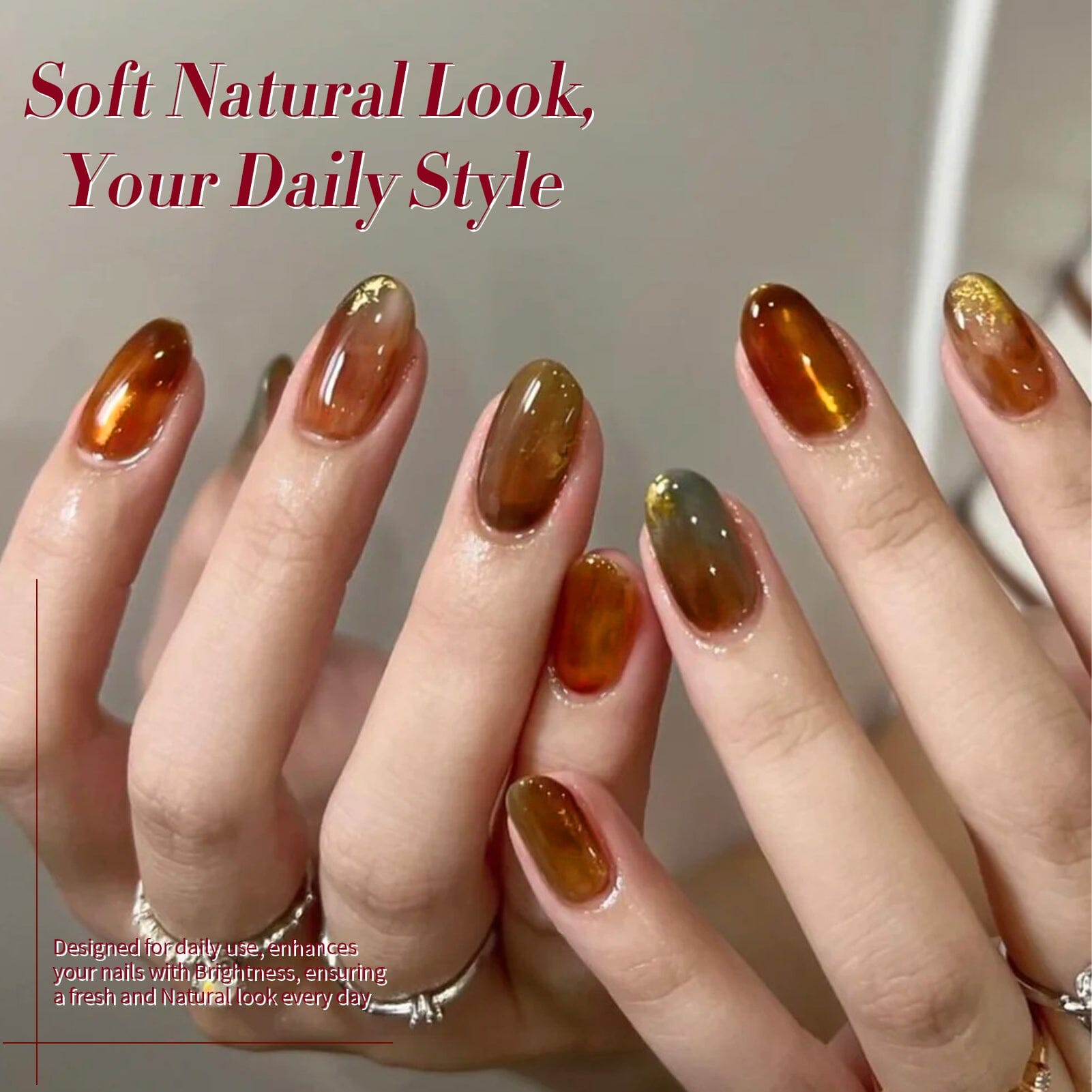 6 Colors Amber Glow Jelly Gel Polish Set 7ml Gel Nail Polish BORN PRETTY 