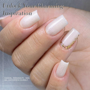 White Jelly Gel Polish #19 Moonlight Milk 15ml Gel Nail Polish BORN PRETTY 