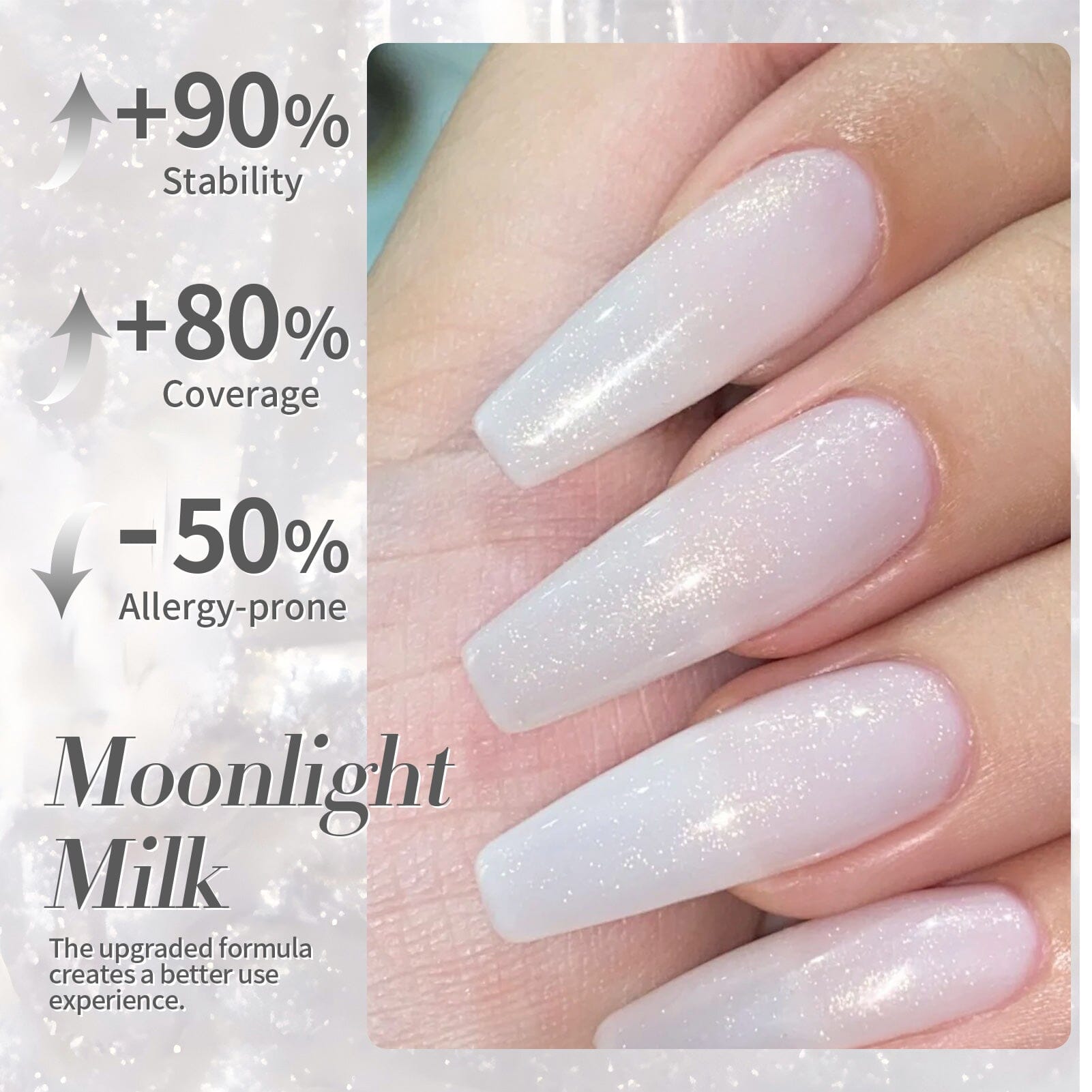 White Jelly Gel Polish #19 Moonlight Milk 15ml Gel Nail Polish BORN PRETTY 