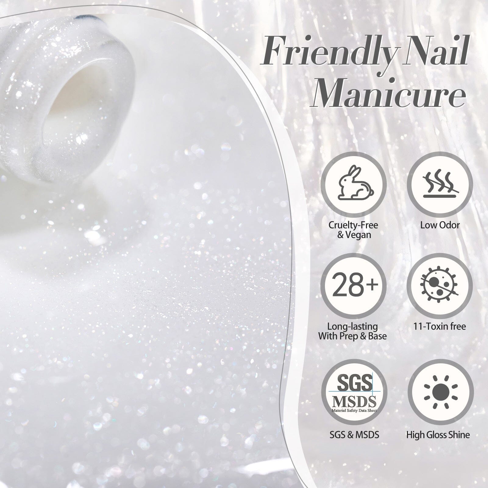 White Jelly Gel Polish #19 Moonlight Milk 15ml Gel Nail Polish BORN PRETTY 