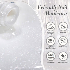 White Jelly Gel Polish #19 Moonlight Milk 15ml Gel Nail Polish BORN PRETTY 