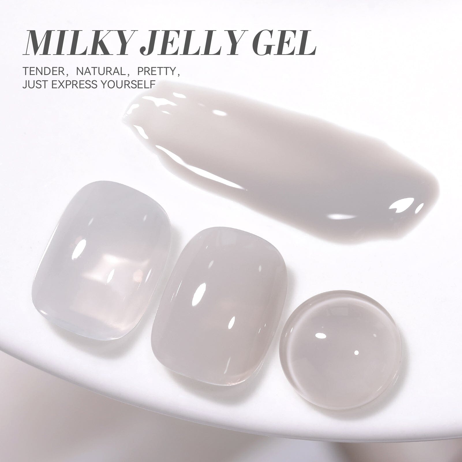 Milky Jelly Gel Polish #20 Arctic Grey 15ml Gel Nail Polish BORN PRETTY 