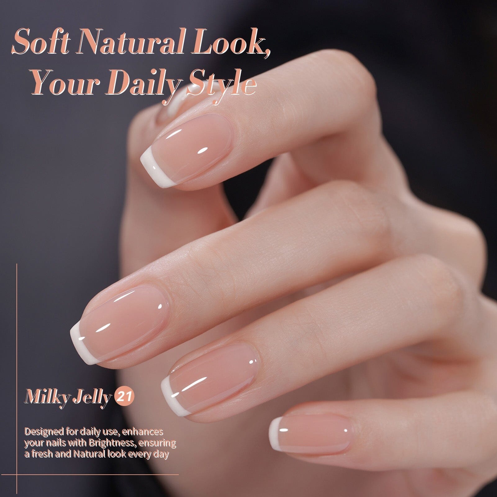 Nude Silk Peach Milky Jelly Gel Polish #21 15ml Gel Nail Polish BORN PRETTY 