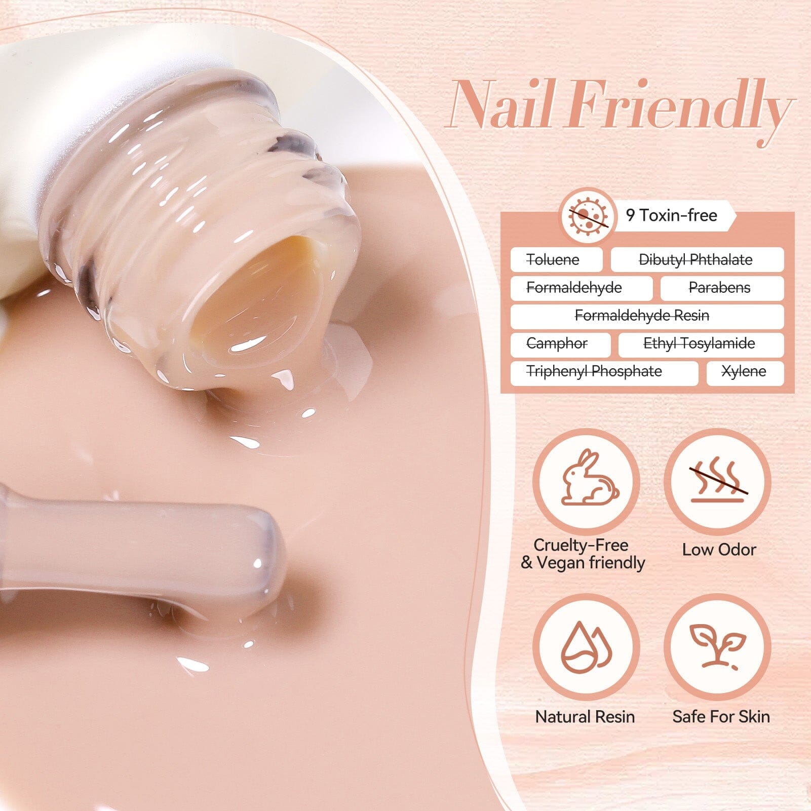Nude Silk Peach Milky Jelly Gel Polish #21 15ml Gel Nail Polish BORN PRETTY 