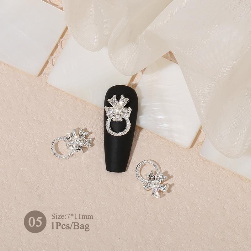 Bowknot Ring Alloy Nail Decoration 05 Nail Decoration BORN PRETTY 
