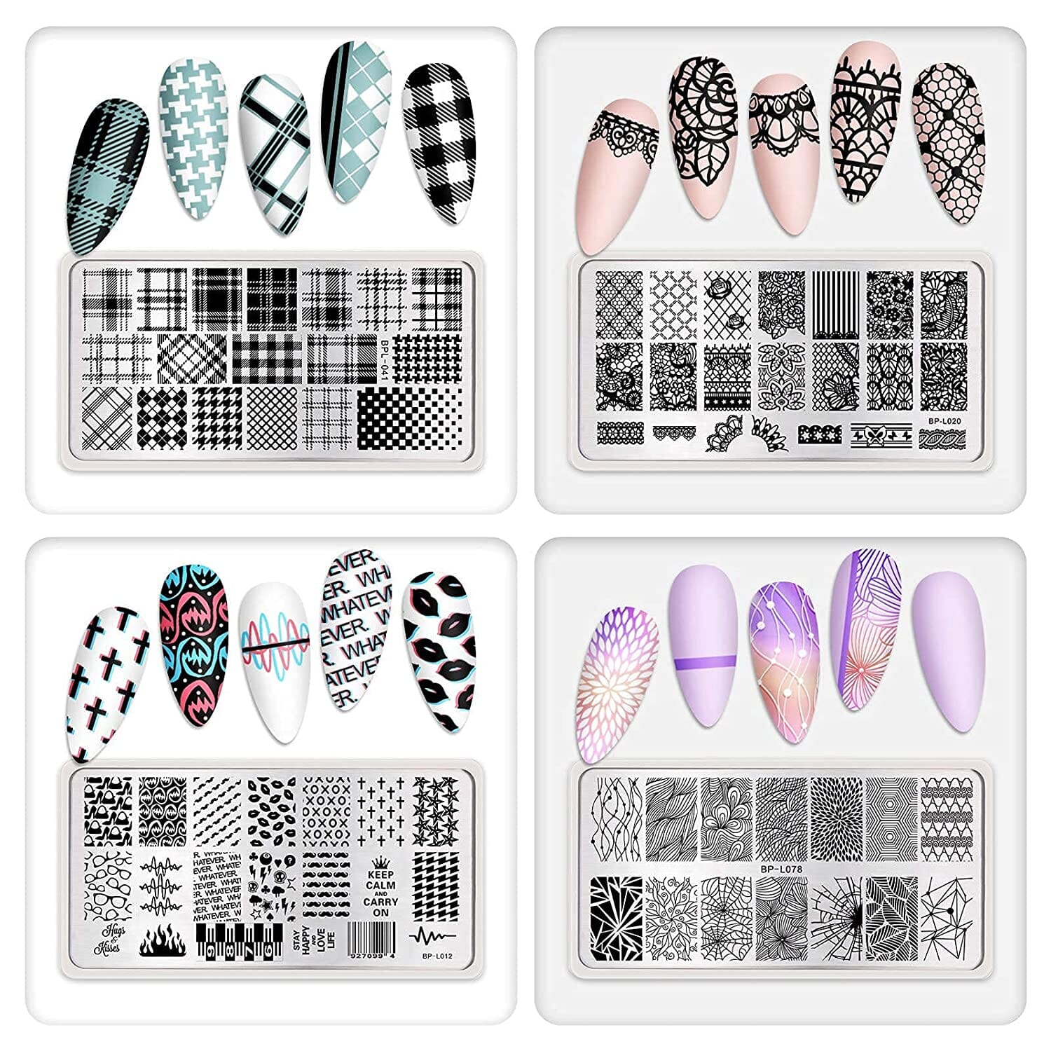 [US ONLY] 8Pcs Stamping Plates Set Stamping Nail BORN PRETTY 