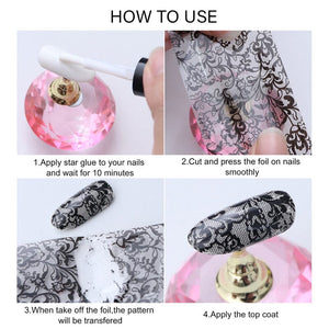 10pcs Neon Luminous Fire Nail Transfer Foil Stickers Nail Sticker No Brand 