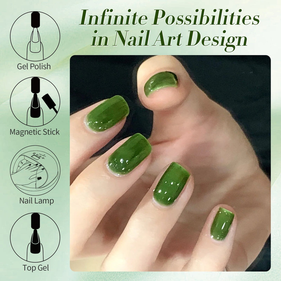 Milky Jelly Gel #22 Jade Pine 15ml Gel Nail Polish BORN PRETTY 