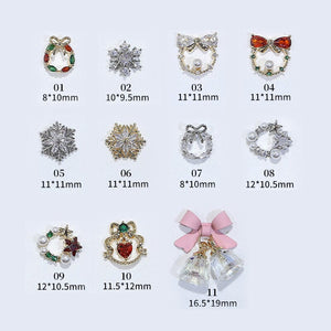 Christmas Rhinestones Alloy 3D Nail Decoration Nail Decoration No Brand 