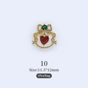 Christmas Rhinestones Alloy 3D Nail Decoration Nail Decoration No Brand 10 