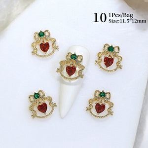 Christmas Rhinestones Alloy 3D Nail Decoration Nail Decoration No Brand 