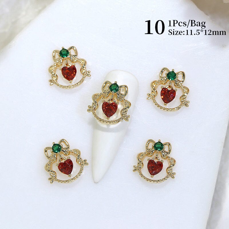 Christmas Rhinestones Alloy 3D Nail Decoration Nail Decoration No Brand 