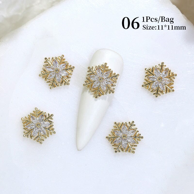 Christmas Rhinestones Alloy 3D Nail Decoration Nail Decoration No Brand 