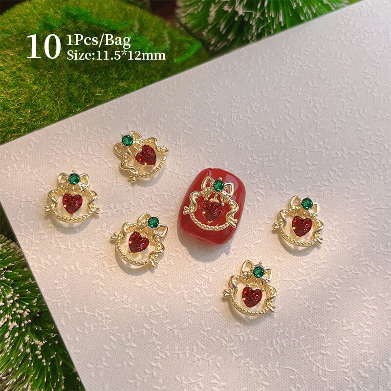 Christmas Rhinestones Alloy 3D Nail Decoration Nail Decoration No Brand 
